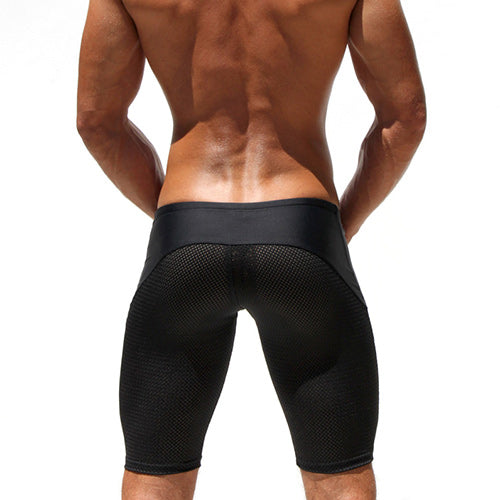 Load image into Gallery viewer, Meshed Workout Slim Fitted Shorts-men fitness-wanahavit-Black-L-wanahavit

