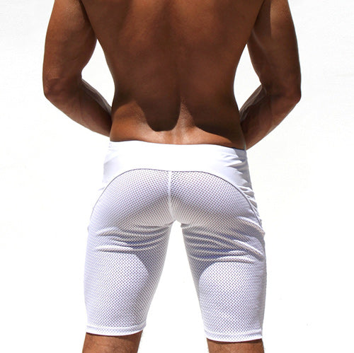 Load image into Gallery viewer, Meshed Workout Slim Fitted Shorts-men fitness-wanahavit-White-M-wanahavit
