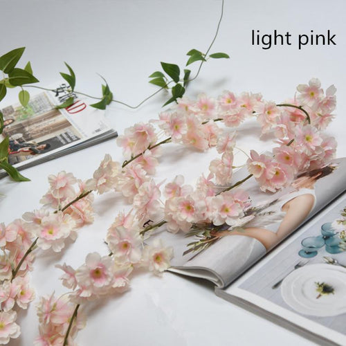 Load image into Gallery viewer, 1.8m Artificial Cherry Blossom Vine-home accent-wanahavit-light pink-wanahavit
