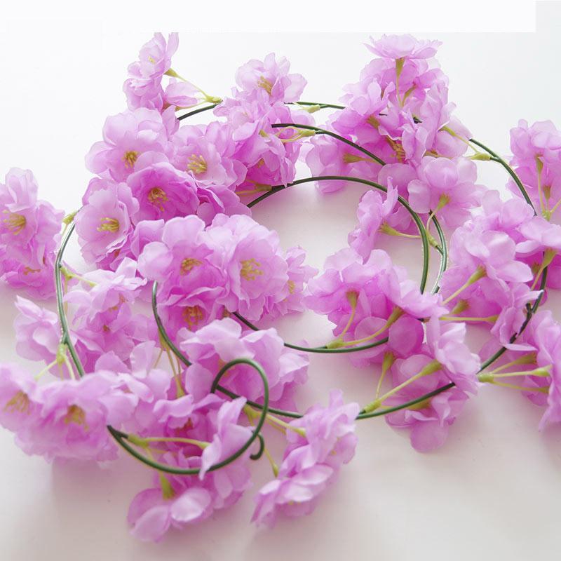 1.8m Artificial Cherry Blossom Vine-home accent-wanahavit-Light purple B-wanahavit