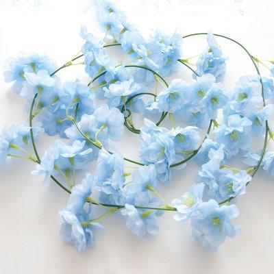 1.8m Artificial Cherry Blossom Vine-home accent-wanahavit-Blue B-wanahavit