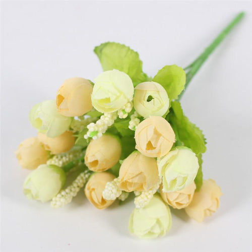 Load image into Gallery viewer, 15 Heads Small Rose Buds Bouquet-home accent-wanahavit-A White-wanahavit
