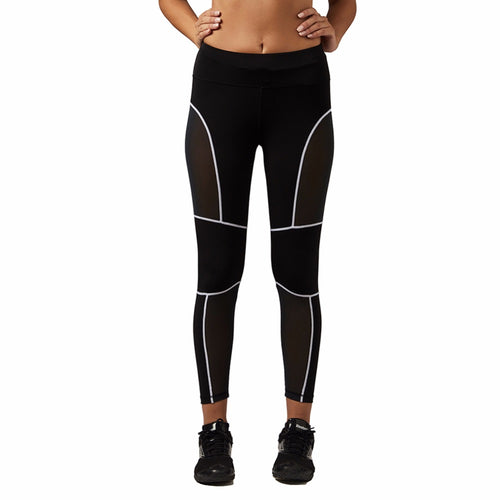 Load image into Gallery viewer, Quick Dry Meshed Color Outlined Leggings-women fitness-wanahavit-White-S-wanahavit
