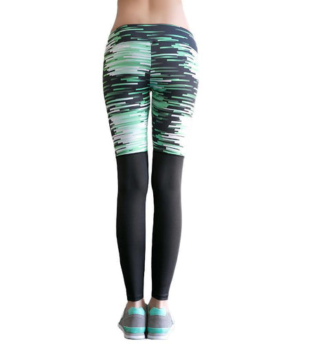 Abstract Half Printed Compression Leggings-women-wanahavit-Pink-L-wanahavit