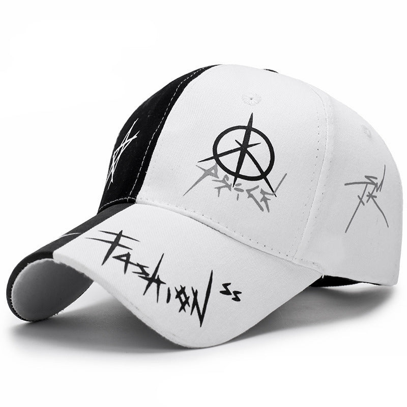 Pop Punk Fashion Embroidered Baseball Cap-unisex-wanahavit-BLACK WAITE-wanahavit