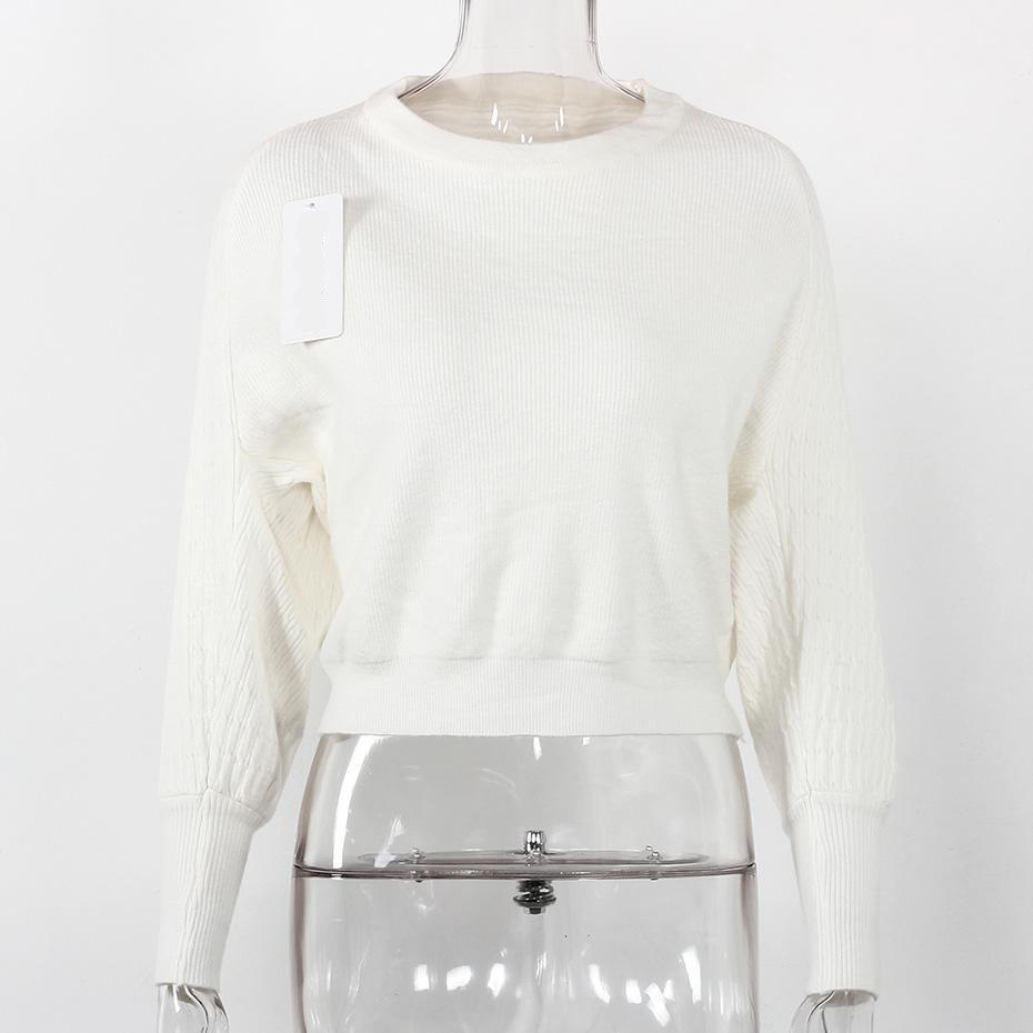 Solid Colored Batwing Long Sleeve Sweater-women-wanahavit-White-One Size-wanahavit