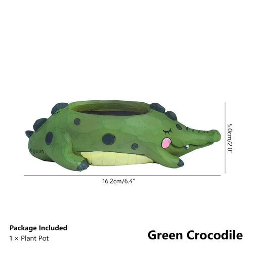 Load image into Gallery viewer, Lovely Resin Flower Vase-home accent-wanahavit-Green Crocodile-wanahavit

