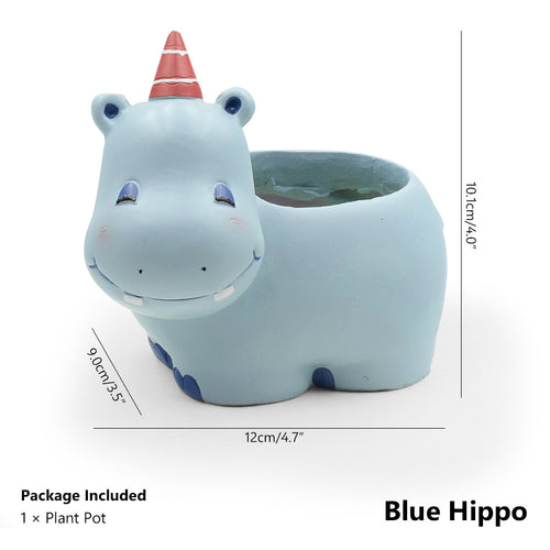 Load image into Gallery viewer, Lovely Resin Flower Vase-home accent-wanahavit-Blue Hippo-wanahavit
