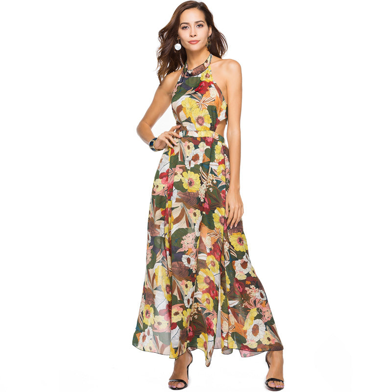 Backless Floral Printed Chiffon Maxi Long Dress-women-wanahavit-3-XL-wanahavit