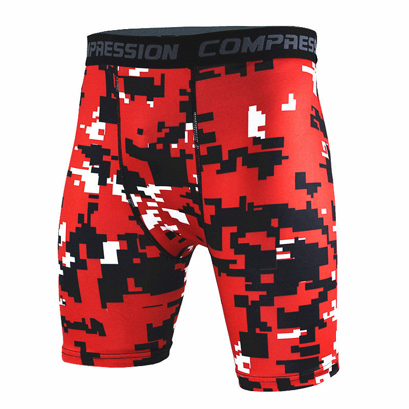 Camouflage Compression Tight Shorts-men fitness-wanahavit-A16-M-wanahavit