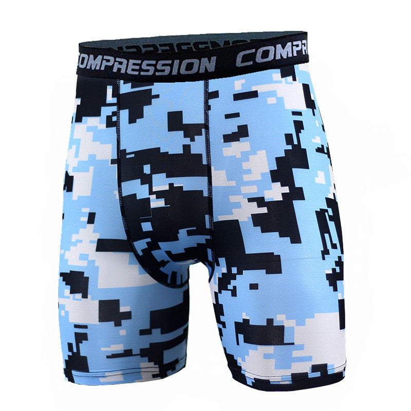 Camouflage Compression Tight Shorts-men fitness-wanahavit-A17-M-wanahavit
