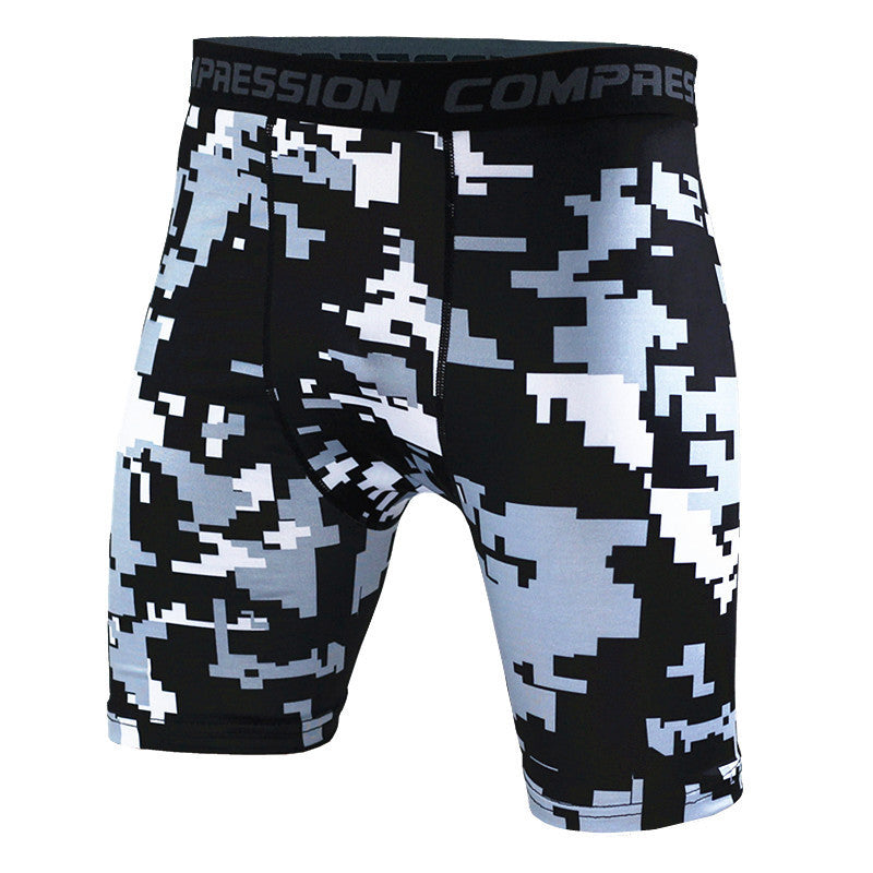 Camouflage Compression Tight Shorts-men fitness-wanahavit-A18-M-wanahavit