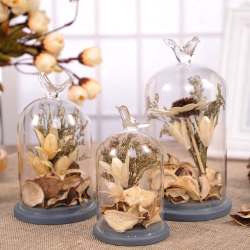 Load image into Gallery viewer, Creative Artificial Dried Flowers with Vivid Birds Terrarium Vase-home accent-wanahavit-S-wanahavit
