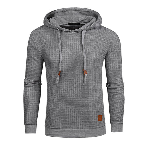 Load image into Gallery viewer, Solid Drawstring Hooded Sweatshirt-men fashion &amp; fitness-wanahavit-Gray-S-wanahavit
