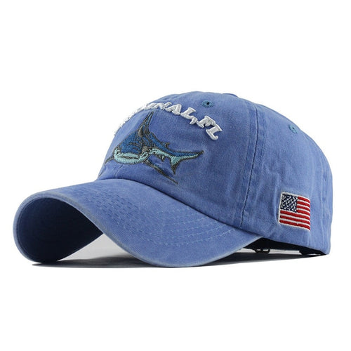 Load image into Gallery viewer, Original Florida Shark Retro Snapback Baseball Cap-unisex-wanahavit-F146 Blue-Adjustable-wanahavit
