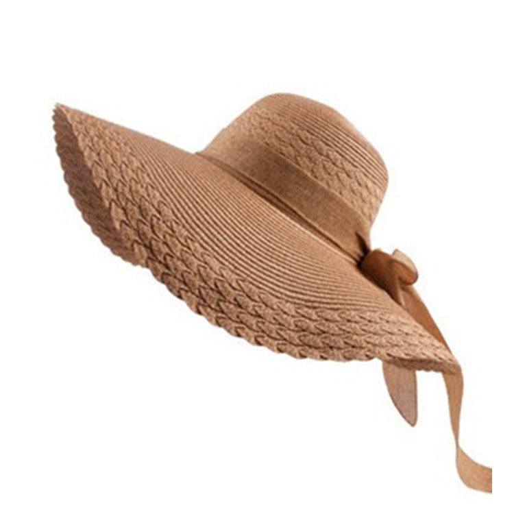 Large Brim Floppy Beach Sun Hat-women-wanahavit-Brown-wanahavit
