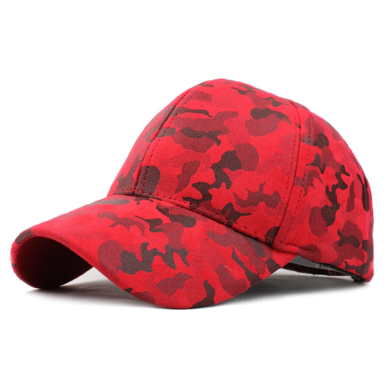 Camouflage Print Baseball Cap-unisex-wanahavit-Red-Adjustable-wanahavit