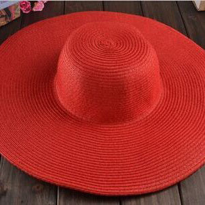 Large Beach Sun Visor Hat-women-wanahavit-Red-wanahavit
