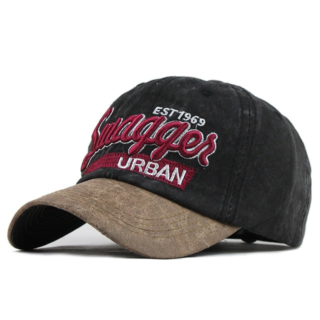 Urban Swagger Embroidered Snapback Baseball Cap-unisex-wanahavit-F605 Black-Adjustable-wanahavit