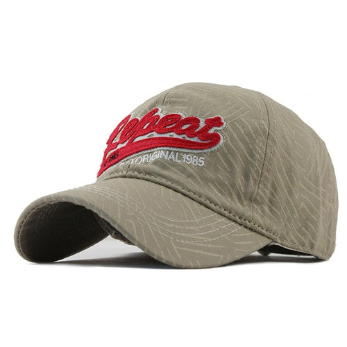 Load image into Gallery viewer, Repeat Jeans Patched Embroidered Baseball Cap-unisex-wanahavit-F119 Khaki-Adjustable-wanahavit
