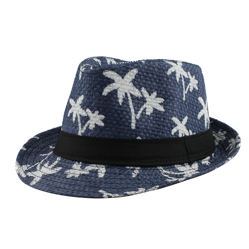 Panama Beach Straw Sun Hat-unisex-wanahavit-F304 Navy-wanahavit
