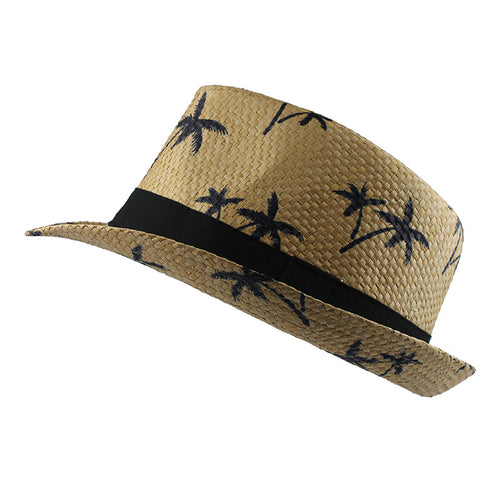 Load image into Gallery viewer, Panama Beach Straw Sun Hat-unisex-wanahavit-F304 Brown-wanahavit
