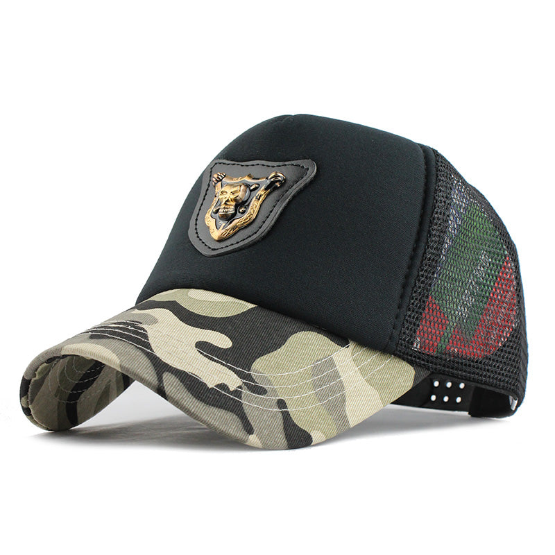 Skull Badge Baseball Cap-unisex-wanahavit-Camouflage Light-Adjustable-wanahavit
