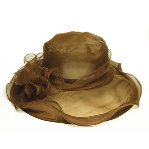 Load image into Gallery viewer, Elegant Church Summer Wide Brim Sun Hat-women-wanahavit-F307 Brown-wanahavit
