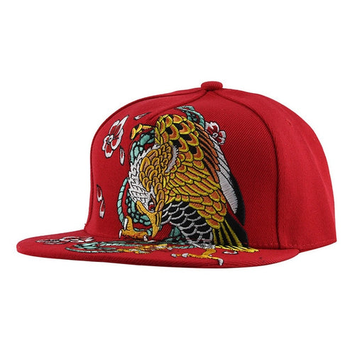 Load image into Gallery viewer, Eagle Embroidery Street Style Snapback Hip Hop Cap-unisex-wanahavit-F136 Red-Adjustable-wanahavit
