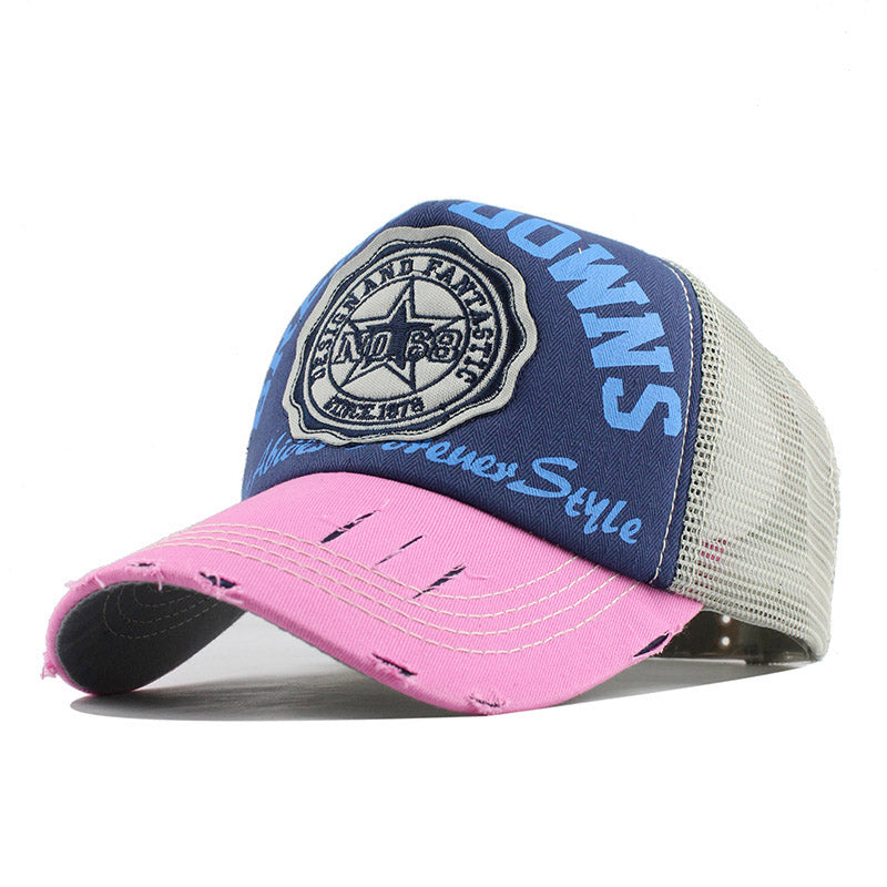 Break Downs Embroid Baseball Cap-unisex-wanahavit-Pink Beige-Adjustable-wanahavit