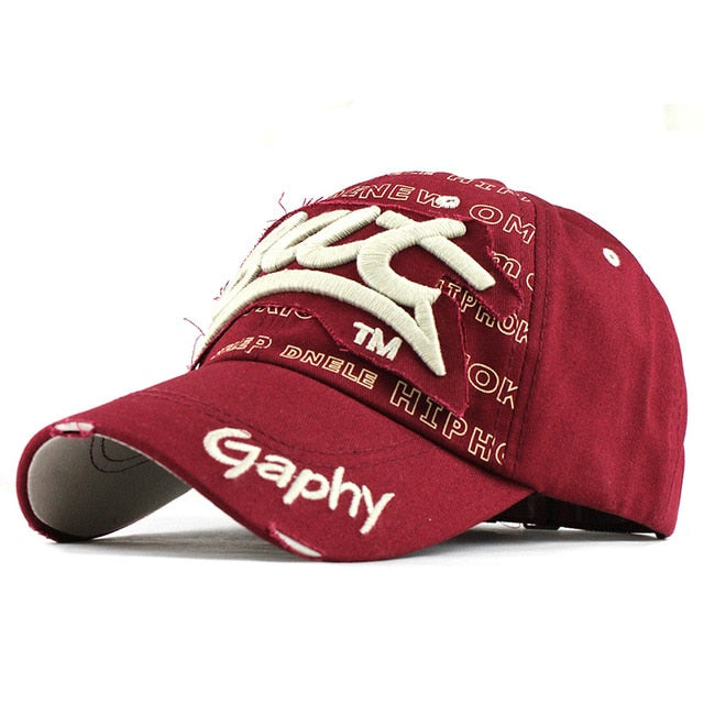 Bat Gaphy Embroidered Snapback Baseball Cap-unisex-wanahavit-F248 Red-wanahavit
