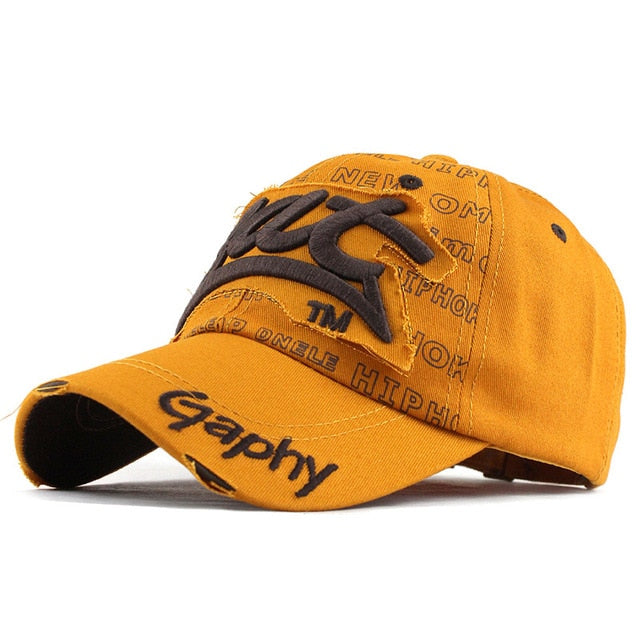 Bat Gaphy Embroidered Snapback Baseball Cap-unisex-wanahavit-F248 Yellow-wanahavit