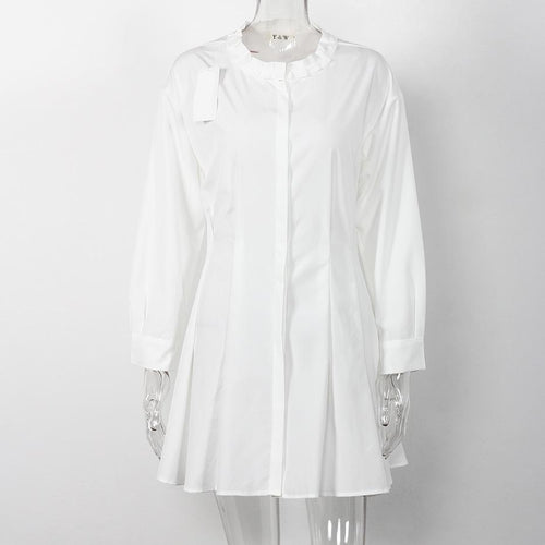 Load image into Gallery viewer, Casual Chiffon Pleated Dress-women-wanahavit-White-L-wanahavit
