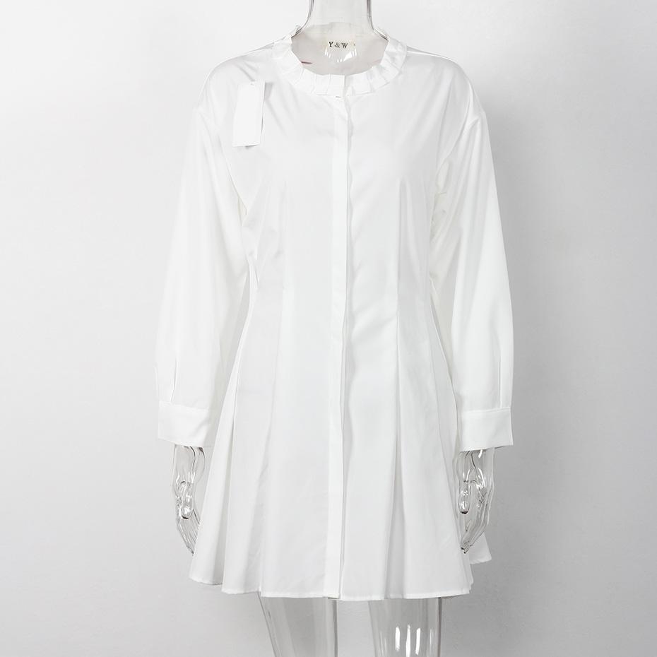 Casual Chiffon Pleated Dress-women-wanahavit-White-L-wanahavit