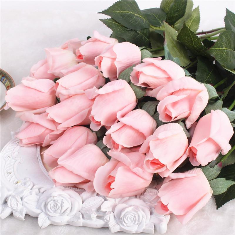 11pcs Artificial Realistic Rose Bouquet-home accent-wanahavit-B pink-wanahavit