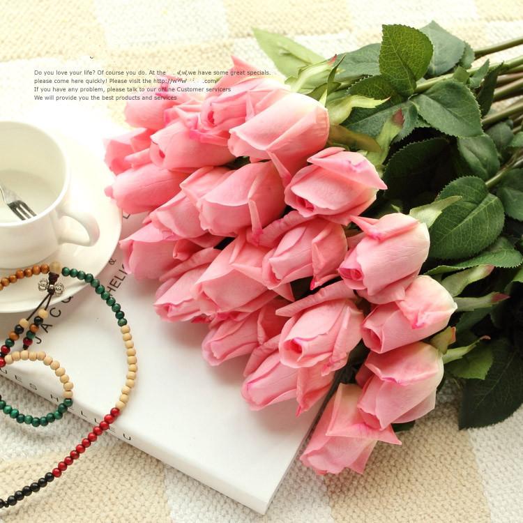 11pcs Artificial Realistic Rose Bouquet-home accent-wanahavit-A pink-wanahavit
