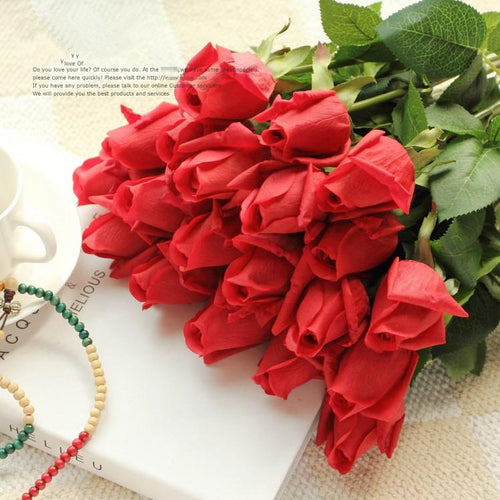 Load image into Gallery viewer, 11pcs Artificial Realistic Rose Bouquet-home accent-wanahavit-A red-wanahavit
