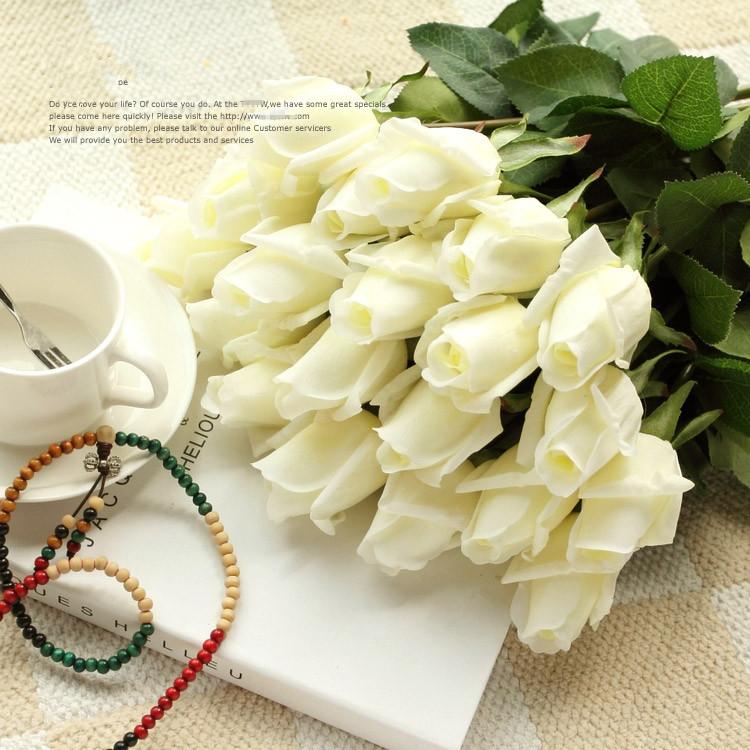 11pcs Artificial Realistic Rose Bouquet-home accent-wanahavit-A white-wanahavit