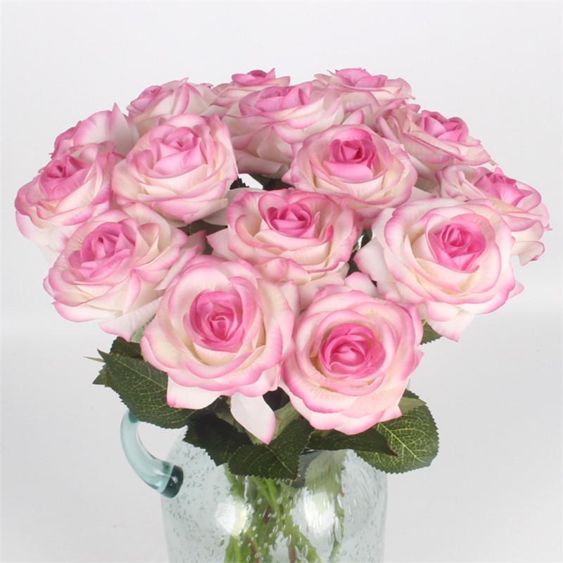 11pcs Artificial Realistic Rose Bouquet-home accent-wanahavit-C purple-wanahavit