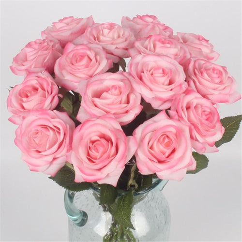 Load image into Gallery viewer, 11pcs Artificial Realistic Rose Bouquet-home accent-wanahavit-C light pink-wanahavit
