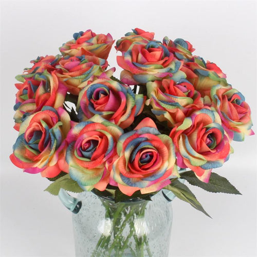 Load image into Gallery viewer, 11pcs Artificial Realistic Rose Bouquet-home accent-wanahavit-C MIX-wanahavit
