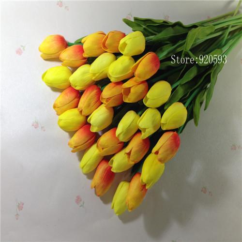 31pcs Mini Tulip Flower-home accent-wanahavit-orange yellow-wanahavit