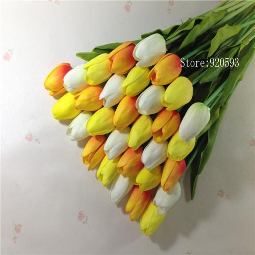 Load image into Gallery viewer, 31pcs Mini Tulip Flower-home accent-wanahavit-white orange yellow-wanahavit
