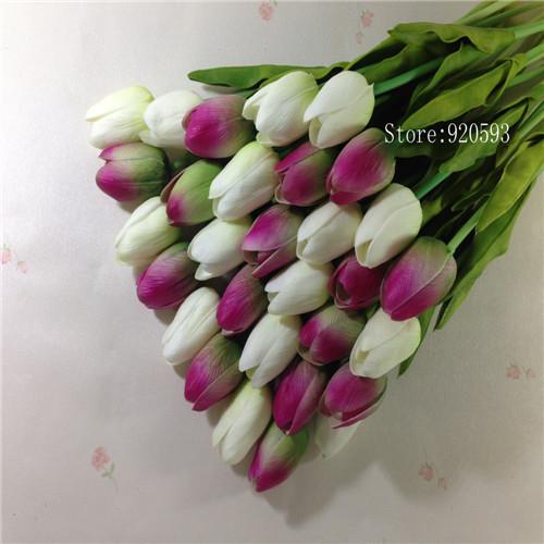 Load image into Gallery viewer, 31pcs Mini Tulip Flower-home accent-wanahavit-White Green-wanahavit
