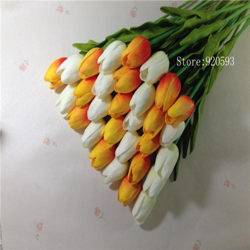 Load image into Gallery viewer, 31pcs Mini Tulip Flower-home accent-wanahavit-white orange-wanahavit
