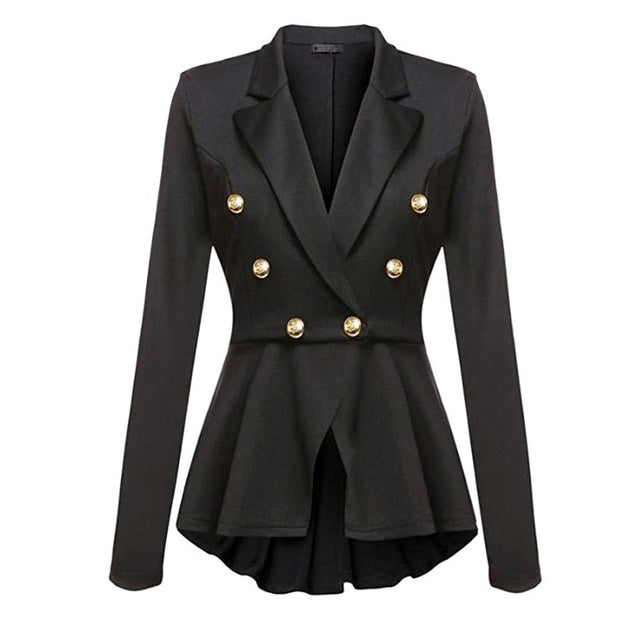 Gothic Casual Slim Fit Coat Blazer-women-wanahavit-Black-L-wanahavit