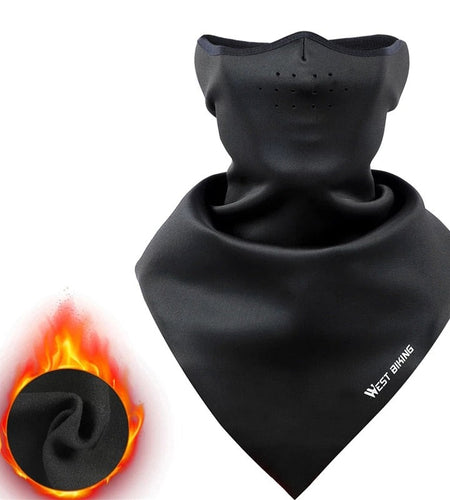 Bicycle Face Mask Hood Neck Winter Thermal Riding Scarf Breathable Bike Mask Warm Fleece Windproof Ski Cycling Mask