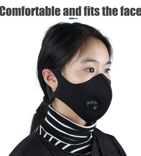 Cycling Mask Sport Face Mask PM2.5 Anti Pollution Activated Carbon  Filter Training Running Bike Mask