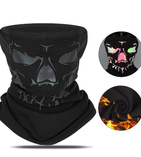 Winter Sport Scarf Reflective 3D Print Warm Windproof Face Cover Men Women Bicycle Bandana Outdoor Cycling Headwear