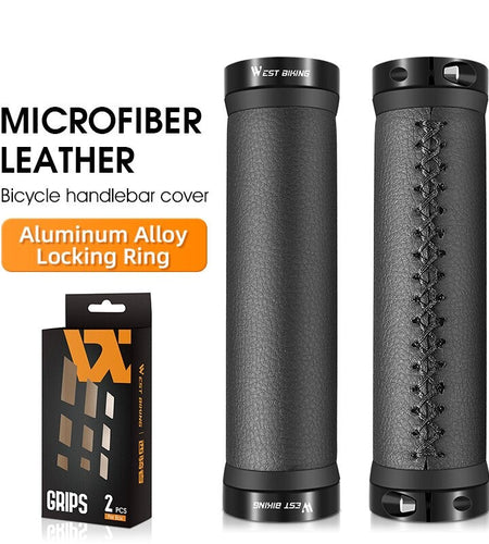 Bicycle Grips Microfiber Leather Handlebar End Cap MTB Road Bike Soft Anti-Skid Shock Absorber Cycling Grips
